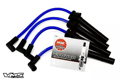 Vms Blue Ignition Wires Ngk V-power Spark Plugs For 02-06 Mini Cooper 1.6 • $54.99