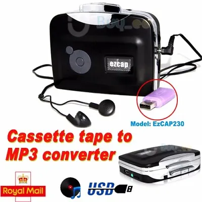 £19.77 • Buy EzCap230 Cassette Tape To MP3 Converter Portable Capture Audio Music Player UK