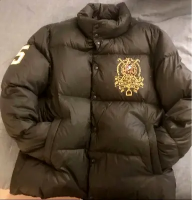 Vintage POLO RALPH LAUREN Equestrian Crest Down Puffer Coat Jacket Size M RARE • $220