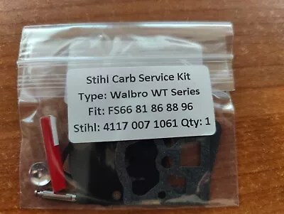 Stihl Strimmer FS66 FS81 FS86 FS96 FS106. Walbro Carb Carburetor Repair Kit • £8.85