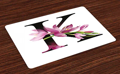 Letter K Place Mats Set Of 4 Blooming Kaffir Lily K • £16.99