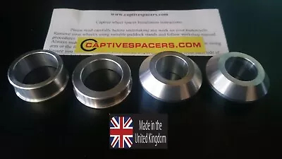 Yamaha R6 99 - 02  5EB Supersport Captive Wheel Spacers. Silver • £37