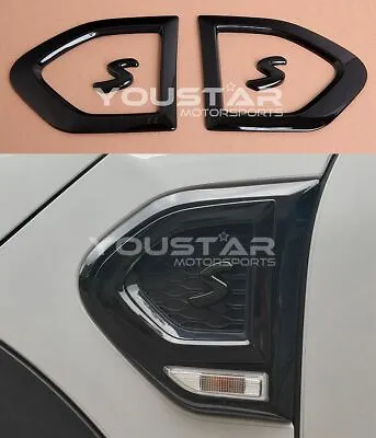 US STOCK GLOSS Black Side Scuttle Frame & S Badge Covers For MINI COUNTRYMAN F60 • $49.89