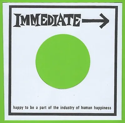 IMMEDIATE (black & White) REPRODUCTION RECORD COMPANY SLEEVES - (pack Of 10) • $6.15