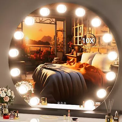 Hasipu Vanity Mirror With Lights 32  X 28  Makeup Mirror Hollywood Mirror W... • $138.32