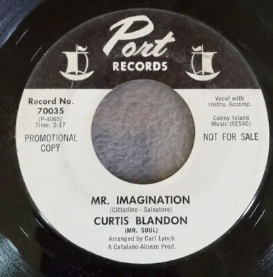 Only 1 On EBay! PROMO! CURTIS BLANDON 45~Mr. Imagination/Soul On PORT *Excellent • $99.99