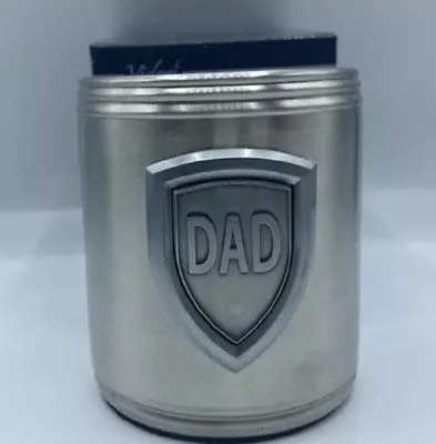 Dad Vidori Stainless Steel Engravable With Badge Can Holder Keepsake • $17.95