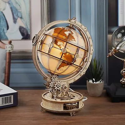 £35.99 • Buy ROKR Globe Night Light 3D Wooden Puzzle Model With LED Home Decor Adults Toys