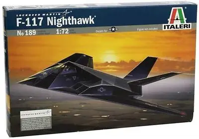 Italeri 189 1/72 Scale Aircraft Model Kit USAF Lockheed F-117 Stealth Nighthawk • $12.50