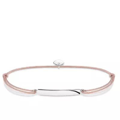 Ls011 Thomas Sabo Little Secret Beige Nylon Bracelet With Ss Engrv. Plate • $35