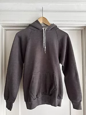 Vintage Discus Hoodie Sweatshirt Pullover Faded Black Gray USA 90s Medium 38” • $45