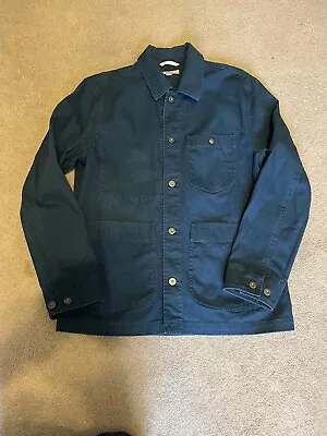 JCrew Wallace & Barnes Duck Canvas Utility Chore Jacket Blue Size M AU670 • $50