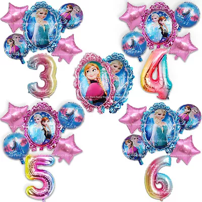 Disney Frozen Birthday Balloons Party Decorations Elsa Anna Olaf Believe Magical • £10.99