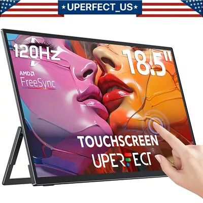 UPERFECT 18.5'' Portable Touchscreen 120hz Monitor W/VESA & 180° Adjustable Used • $159.99