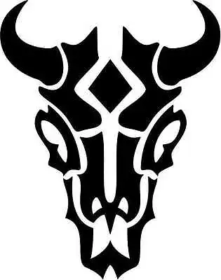 Cattle Bull Skull Horns Tribal Car Decal Sticker • $4.32