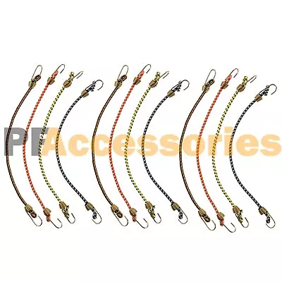 12 Pcs Mini Bungee Cord Strap Heavy Duty Tarp Bungie Elastic Tie Down 10  Inch • $8.99