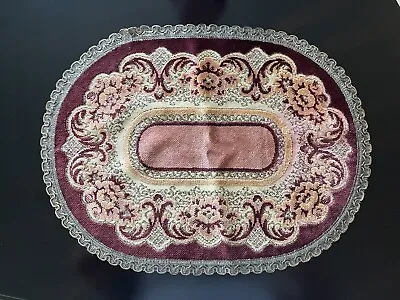Vintage Oval 14” X 20” Wedgewood Dollhouse Rug Made In Belgium Carpet Mauve • $13.99