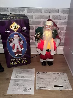 £29.45 • Buy Premier Fibre Optic Santa 19” Tall  In Box