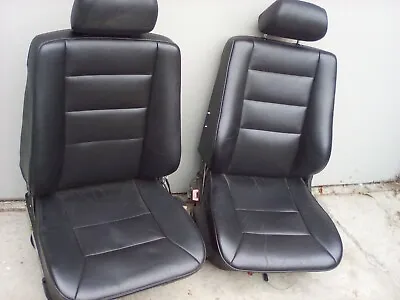 Mercedes W 124 E320 300E 400E  PAIR Front  Seat BLACK LEATHER  90-95 • $825