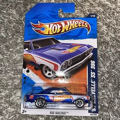 2011 Hot Wheels 67 Chevelle SS 396 Blue HW Racing 151/244 • $2.99