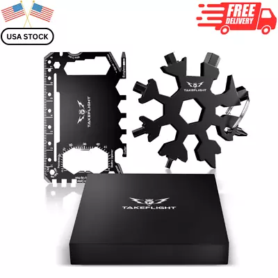 EDC Credit Card & Snowflake Multi Tool Set: Tactical Gadgets For Men In Gift Box • $18.87