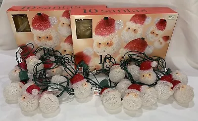 Vintage Novelty Santa Christmas Tree Lights Fused Acrylic Beads Lot Of 2 Boxes • $39.95