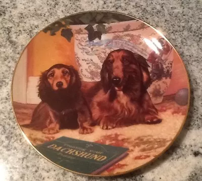 THE Danbury Mint DACHSHUNDS Come Here? Limited Edition Dog Plate • $18