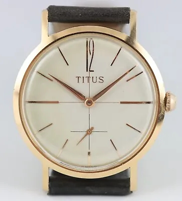 £795 • Buy Titus 18k Gold Vintage Swiss Made Men's Dress Watch - **SERVICED**