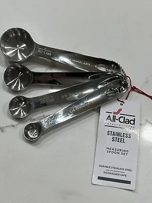 All-Clad Measuring Spoon Set Of 4 Stainless Steel Standard Size Brand New Tags  • $18