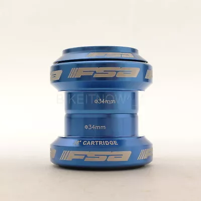 FSA Colored Orbit MX 1 1/8  28.6mm Tube Threadless Bike Headset + Top Cap Blue • $24.41