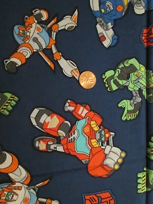 Springs Creative Cotton Fabric - Attention Rescue Team Transformers 33  • $4