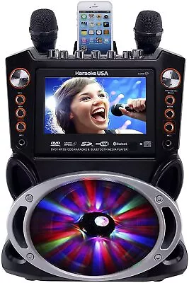 Karaoke USA GF846 Karaoke System With 7  TFT Color Display & Bluetooth In Black • $159.99