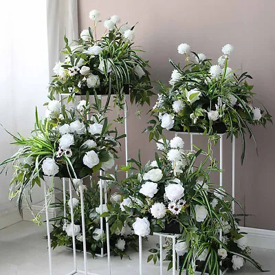 40-100cm Rectangular Flower Stand Centrepiece Pedestal Metal Wedding Decorations • £9.95