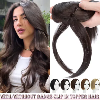 Natural Bangs Toupee Hairpiece Topper Hair Clip In Extensions 100% As Human Real • $15