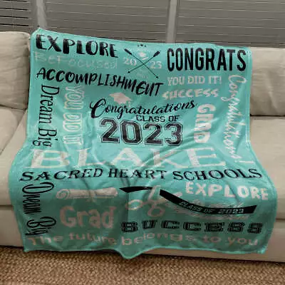 Graduation Blanket Senior Blanket College Graduation Blanket High School Grad • $54.99