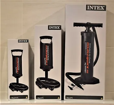 INTEX EXTRA LARGE MEDIUM Or SMALL AIR BED PUMP CAMPING  11.5  14  Or 19    • £6.99