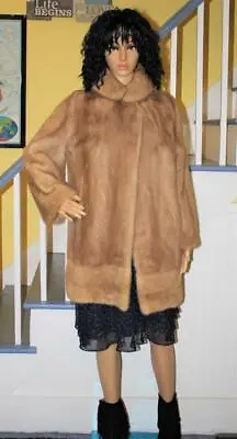 Beautiful Vintage HONEY BLOND MINK Fur Coat Stroller Jacket Women's M • $129