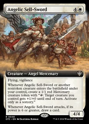 Angelic Sell-Sword ( Extended Art ) - CMR: Outlaws Of Thunder Junction NM MTG • $1.65