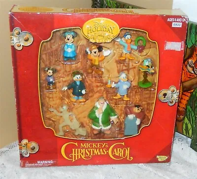Vintage 2002 Memory Lane Disney Holiday Mickey's Christmas Carol Figurines NIB • $75