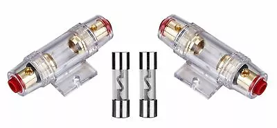 2 IMC Audio 4/8 Gauge AGU Fuse Holder With (2) 10 Amp Fuse For Car Audio • $6.70