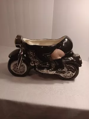 Biker Hogs 1999 Clay Art South San Francisco Bottom Half Of Cookie Jar/ Planter • $20