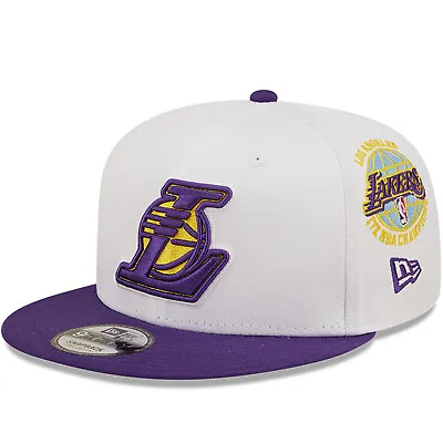 £27.96 • Buy New Era LA Lakers 9FIFTY All Over Patch Adjustable Snapback Cap Hat - White