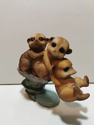 3 Funny Meerkat Ornament Statue Home Figure Figurine • £6.99