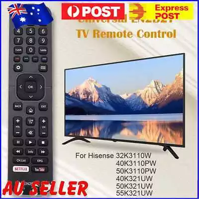 Universal EN2B27 TV Remote Control For Hisense 32K3110W 40K3110PW 50K3110PW • $9.29