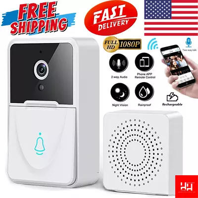 Wireless Security WiFi Smart Doorbell Intercom Video Camera Bell Chime Door Ring • $14.99