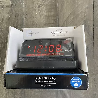 Mainstays Alarm Clock With Keyboard Style Controls New Alarm Snooze Button • $10