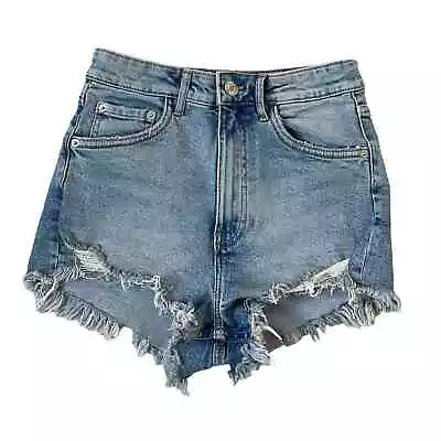 Zara Blue Denim Shorts Women Size 2 | 45-28 • $15