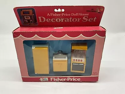 Fisher Price Collectible VINTAGE Doll House Kitchen Set 1978 In Original Box • $30