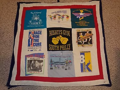 Vintage 90's T-Shirt Memory BlanketRosati's Gym PhillyNYC MarathonPenn Relays • $25