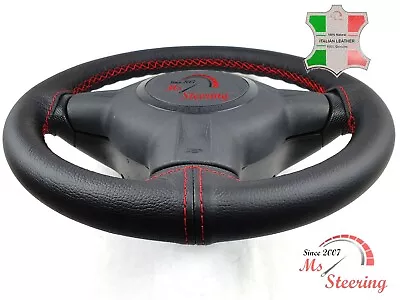 For Dodge Magnum 05-08 Black Leather Steering Wheel Cover Red 2 Stit • $48.96